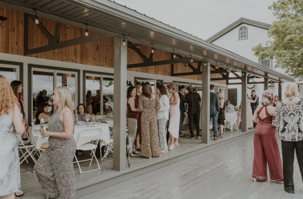 View of porch space at event center